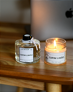 Dupla Capim Limão - Vela + Aromatizador de Ambiente