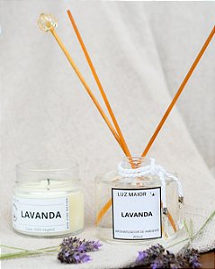 Dupla Lavanda - Vela + Aromatizador de Ambiente