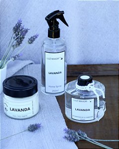 Trio Lavanda - Vela + Home Spray + Aromatizador