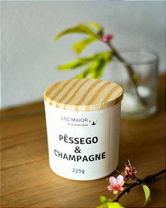 Vela Aromática de Pêssego & Champagne