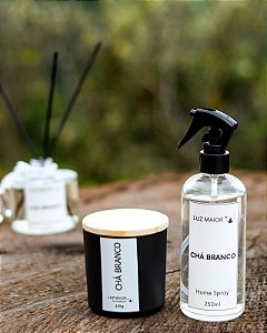 Dupla Chá Branco - Vela + Home Spray