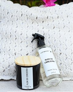 Dupla Flor de Cerejeira - Vela + Home Spray