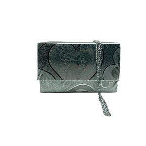 Bolsa de Festa Pequena com Brilho  Coração Clássica