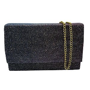 Bolsa de Festa Pequena Tecido com Brilho Clássica