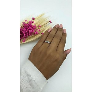 ALIANÇA AÇO INOXIDAVEL LISA - PRATA (UNIDADE)