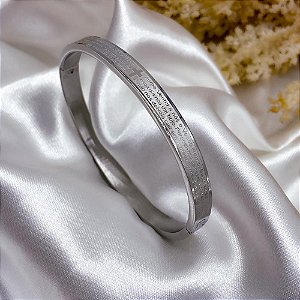 BRACELETE AÇO INOXIDÁVEL PAI NOSSO - PRATEADO