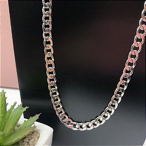 CORRENTE AÇO INOX GRUMET 1.8MM  60 CM -PRATEADA