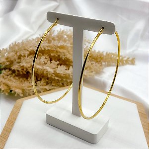 ARGOLA AÇO INOX 8CM  - DOURADA