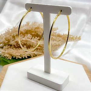 ARGOLA AÇO INOX 7CM  - DOURADA