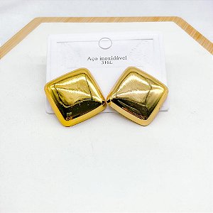 BRINCO AÇO INOXIDÁVEL GEOMÉTRICO - DOURADO