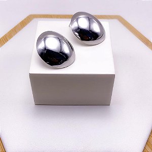 BRINCO  AÇO INOXIDÁVEL GEOMÉTRICO  - PRATEADO