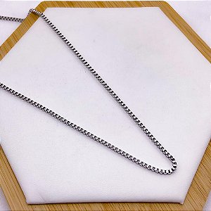 CORRENTE AÇO INOXIDÁVEL 45CM VENEZIANA 2MM - PRATEADA