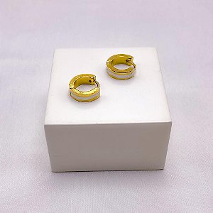 BRINCO ARGOLINHA CLICK AÇO INOXIDÁVEL DUO COLORS