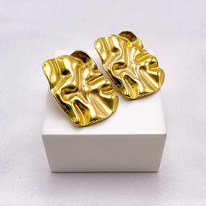 BRINCO AÇO INOXIDÁVEL GEOMÉTRICO - DOURADO