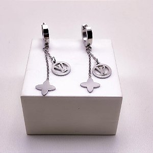 BRINCO AÇO INOXIDÁVEL  ARGOLINHA CLICK PINGENTE CORRENTE INSPIRE-SE - PRATEADO