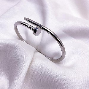 BRACELETE AÇO INOXIDÁVEL PREGO - PRATEADO
