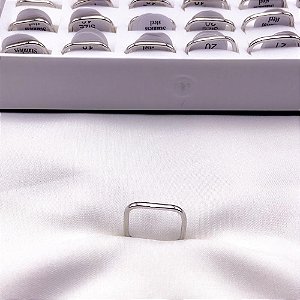 ALIANÇA ACO INOXIDAVEL QUADRADA - PRATEADA (UNIDADE)