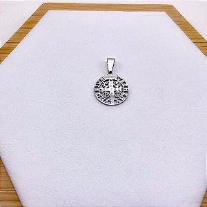 PINGENTE AÇO INOXIDÁVEL SÃO BENTO - PRATEADO