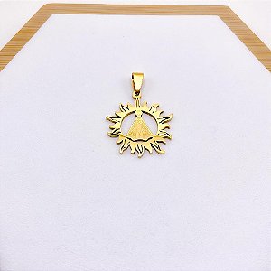 PINGENTE AÇO INOXIDÁVEL NOSSA SENHORA - DOURADO