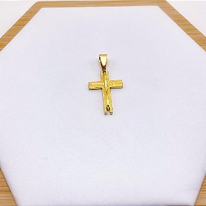 PINGENTE AÇO INOXIDÁVEL CRUCIFIXO - DOURADO