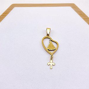 PINGENTE AÇO INOXIDÁVEL NOSSA SENHORA - DOURADO