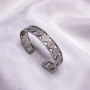 BRACELETE AÇO INOXIDÁVEL SÃO BENTO - PRATEADO