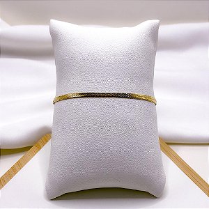 PULSEIRA AÇO INOXIDÁVEL MALHA FITA 05MM - DOURADA