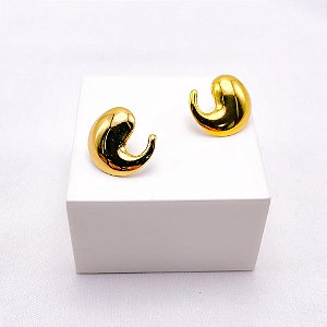 BRINCO AÇO INOXIDÁVEL GEOMETRICO  - DOURADO