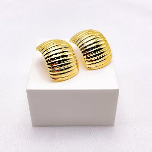 BRINCO AÇO INOXIDÁVEL GEOMETRICO  - DOURADO