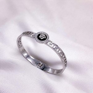 BRACELETE AÇO INOXIDÁVEL INSPIRE-SE CRAVEJADO - PRATEADO