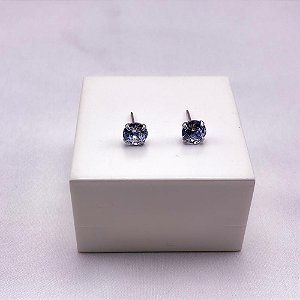 BRINCO AÇO INOXIDÁVEL PEDRA CRISTAL - PRATEADO