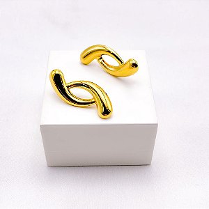 BRINCO AÇO INOXIDÁVEL GEOMETRICO - DOURADO