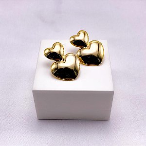 BRINCO AÇO INOXIDÁVEL CORAÇÃO - DOURADO