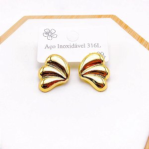 BRINCO AÇO INOXIDÁVEL GOTAS - DOURADO