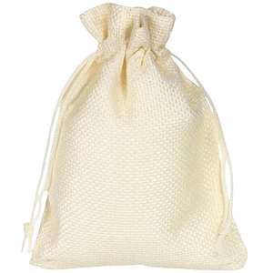 KIT 10 SAQUINHOS DE JUTA SINTETICA 9X13 CM  M - CREME