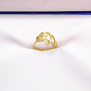ANEL  AÇO INOXIDÁVEL ELEFANTE - DOURADO