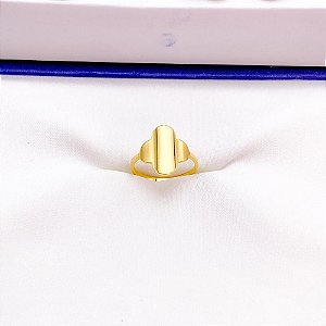 ANEL  AÇO INOXIDÁVEL TREVO - DOURADO