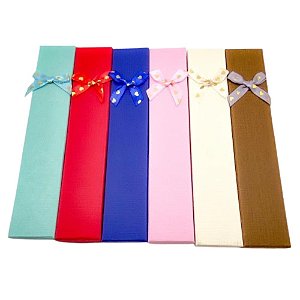 CX06-B - CAIXINHA DE PRESENTE  21X4CM ESTAMPA LISA  - CORES SORTIDAS