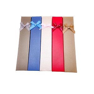 CX06-B - CAIXINHA DE PRESENTE  21X4CM ESTAMPA LISA  - CORES SORTIDAS