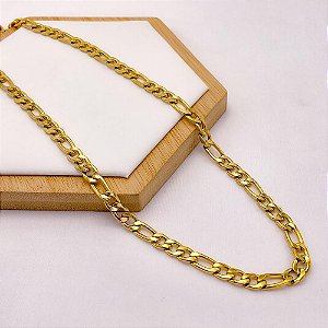 CORRENTE AÇO INOX 316L FÍGARO 2.0MM  60 CM - DOURADA