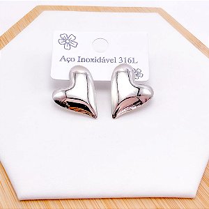 BRINCO  AÇO INOXIDÁVEL CORAÇÃO - PRATEADO