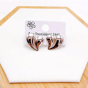 BRINCO AÇO INOXIDÁVEL CORAÇÃO - PRATEADO