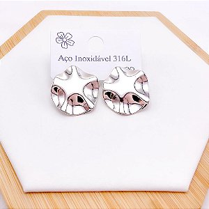 BRINCO AÇO INOXIDÁVEL MARTELADO - PRATEADO