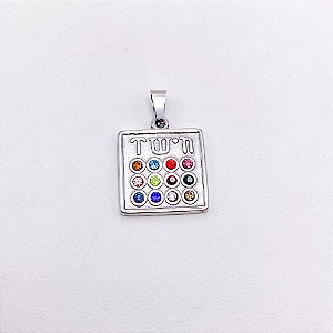 PINGENTE AÇO INOXIDÁVEL  12 TRIBOS DE ISRAEL - DOURADO