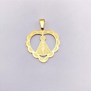 PINGENTE AÇO INOXIDÁVEL  NOSSA SENHORA - DOURADO