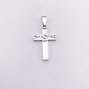 PINGENTE AÇO INOXIDÁVEL CRUCIFIXO JESUS - PRATEADO