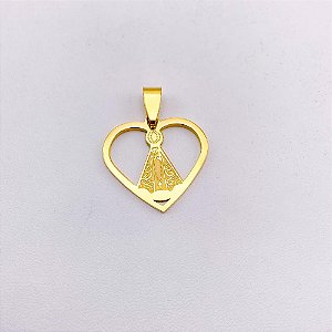 PINGENTE AÇO INOXIDÁVEL NOSSA SENHORA - DOURADO