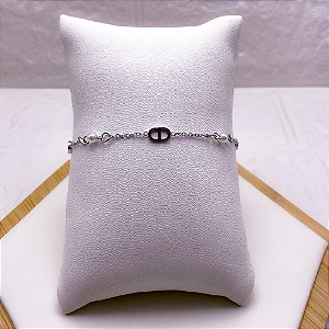 PULSEIRA AÇO INOX INSPIRE-SE COM PÉROLAS - PRATEADA