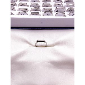 ANEL  AÇO INOXIDÁVEL CHAPINHA PARA GRAVAÇÃO - PRATEADO