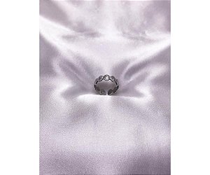 ANEL  AÇO INOXIDÁVEL MINI CONCHAS AJUSTAVEL - PRATEADO (UNIDADE)